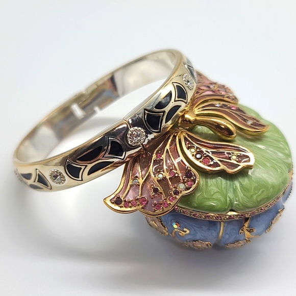 Brighton CAPPELLA Art Deco Bangle w Hinged Magnetic Closure! - Picture 12 of 14